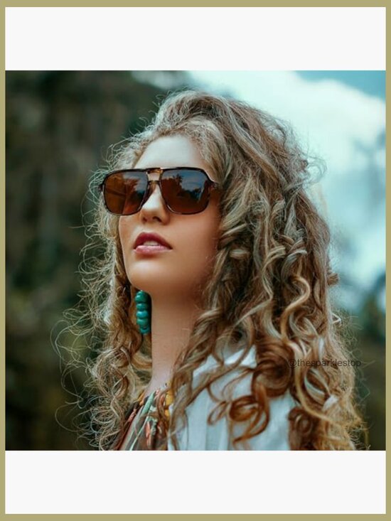 Retro Square Aviator Sunglasses Unisex Plastic Frame UV400 main image 4